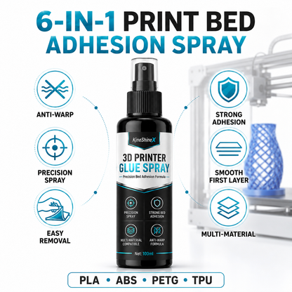 🖨️ 50 % RABATT NÅ! Anti‑Warping 3D-printerlimspray – sterk vedheft, forhindrer skjevhet og kompatibel med PLA, ABS, PETG og TPU – perfekt for alle 3D-skrivere 🖨️✨
