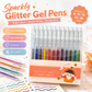 🎨 Sett med hurtigtørkende glitterpenner til kort, planleggere og utklippsbøker