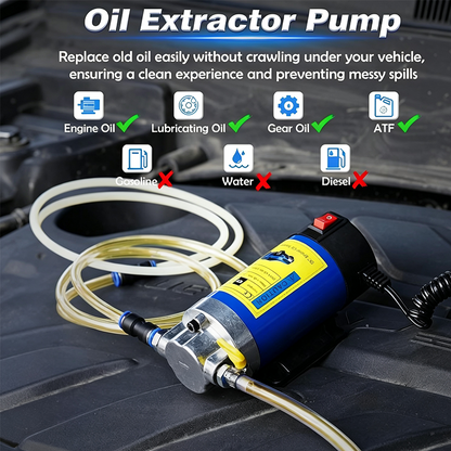 🛍️ 50 % rabatt – Bærbar 12 V-oljeavtappingspumpe for motor- og girkasseolje – med kobbermotor, inkl. slanger og oppbevaringsboks 🔧