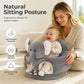 ✨50 % RABATT NÅ! !✨🧸 Plysj-babystøtte – Ergonomisk, stabil og myk – Perfekt til sittetrening og lek 🛋️