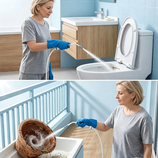 ⏰🔥BEGRENSET TID: Kjøp 1, få 1 gratis! bare 99,99 kr!💦🚿 Høytrykksdyse for avløpsrengjøring – grundig rengjøring og enkel montering for bad og toalett