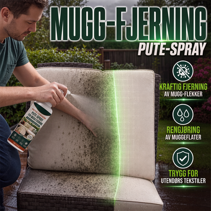 Spray for fjerning av mugg på terrasseputer