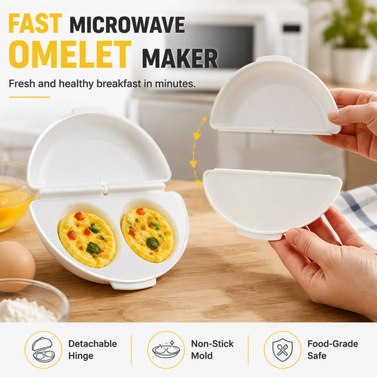 🍳 2-i-1 mikrobølgeovnsomelett- og eggkoker