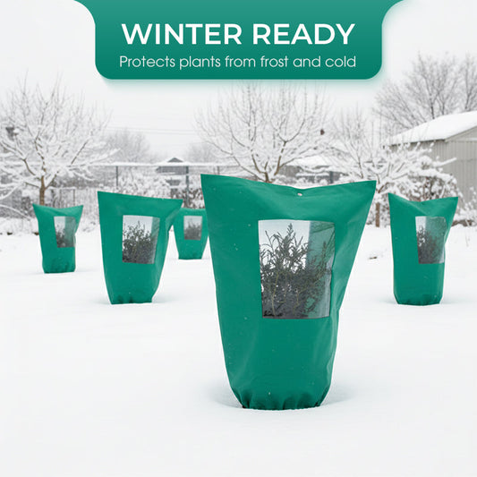 Vinterdekke for planter med glidelås og snørestramming – frostbeskyttelse