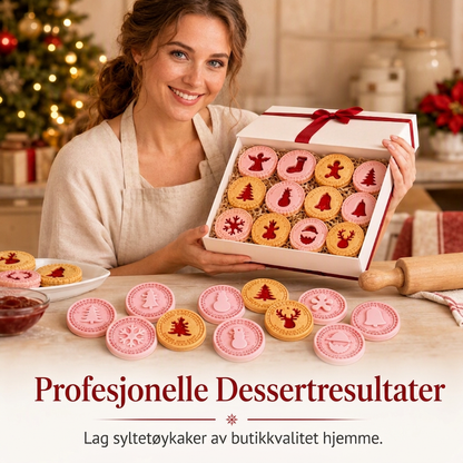 Festlig sett med julekakeformer