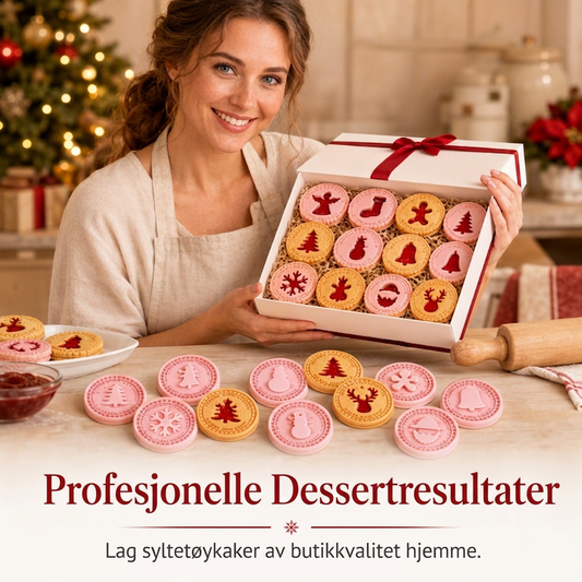 Festlig sett med julekakeformer
