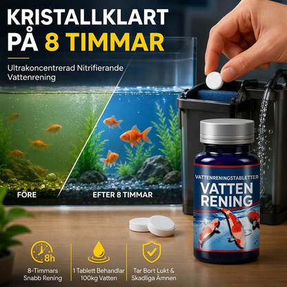 🐠💧 50 % RABATT NÅ! 💧🐠 Profesjonelle vannrensetabletter for akvarium – fremmer nyttige bakterier, biologisk filtrering og enkel bruk – perfekt for klarere vann og sunne fisker 🌊✨
