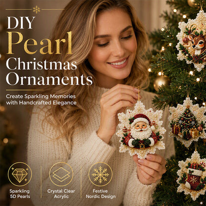🎄 DIY perledekor til treet – 5D diamantmaling, akryl, perleglans. Perfekt til juletreet og vinduet! ✨🎨