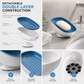 🧼 50 % RABATT! ✨Veggmontert såpeskål i to lag, selvdrenerende såpeholder med sugekopp🚿