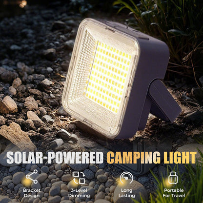 🏕️Vanntett solcelledrevet campinglampe, trådløs lading 💡