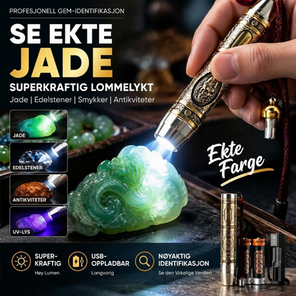 Profesjonell lommelykt for jadeidentifikasjon