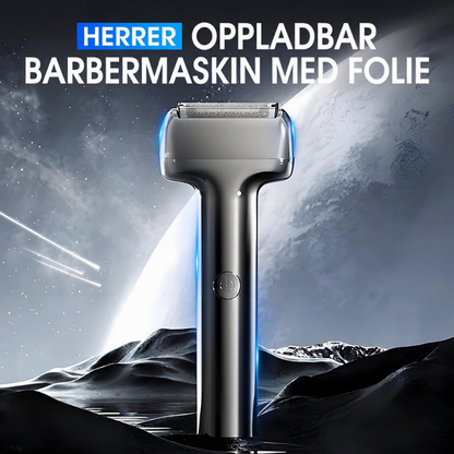 🪒 BEGRENSET 50 % RABATT! Oppladbar elektrisk barbermaskin med barberblad for menn – 60 minutters batteritid, IPX6-vanntett, svært stille drift for sensitiv hud