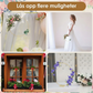 Blomsterdekorasjon i form av gullmetallring med trestativ