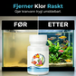 Umiddelbar klorfjerner for akvarier