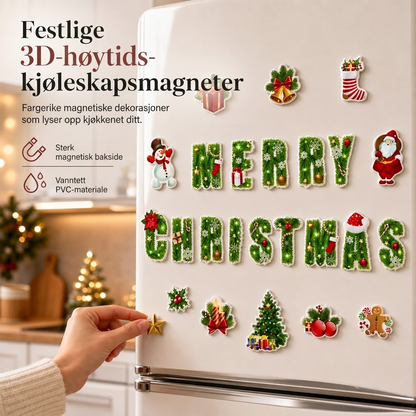 Juletegneserie kjøleskapsmagneler