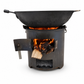 🔥 50 % RABATT! ⛺ Multifunksjonell, bærbar ved- og trekullovn – rustbestandig, for camping, grill og oppvarming ✨