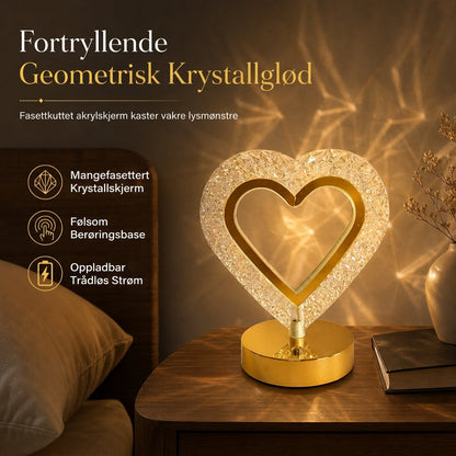 💎 50 % RABATT NÅ! 🔮 Krystallgeometrisk nattlys – berøringskontroll, 3D-brytelys og oppladbart – stemningslampe for soverom 🌙