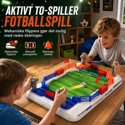 2-spillers kamp om bordfotball Interaktivt bordfotball-brettspill for barn