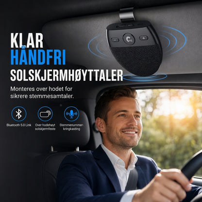 ⏰🔥BEGRENSET TID: 50 % RABATT!🚗 SP11 Bil solskjerm Bluetooth håndfri høyttaler med vibrasjonsaktivert automatisk påslag, A2DP-støtte og Tale-ID-talevarsel
