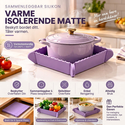 Magnetisk silikonunderlag 🍳🧲 | Sammenleggbart underlag for gryter & lite kjøkkenbord