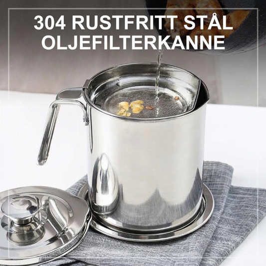 Høy kapacitet 304 rustfritt stål oljefilterbeholder til hjemmet