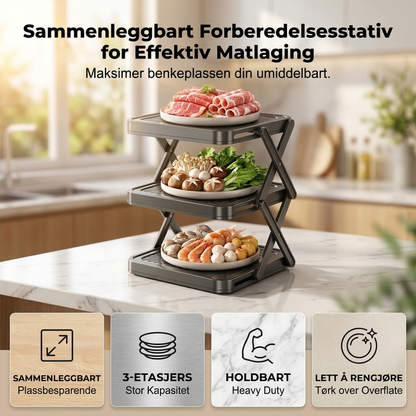🍽️ 50 % RABATT NÅ! 📦 Oppbevaringsstativ med 4 etasjer for skåler – sammenleggbart, stabilt og gir deg mest mulig plass på kjøkkenet