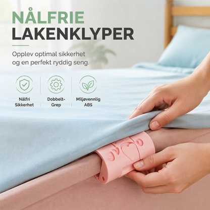 Få sengeteppet til å sitte stramt på et øyeblikk! Klyper for sengetepper uten nåler