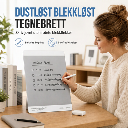 ✍️ 50 % RABATT NÅ! 📋 Magnetisk tavle – uten blekk, uten støv og øyebeskyttende – med 0,5 pekepenn og umiddelbar viskelæring – bærbar notattavle 🧲