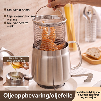 ⏳🔥50 % RABATT I BEGRENSET TID! ⏰ Multifunksjonell 2-i-1 oljebeholder i 304 rustfritt stål