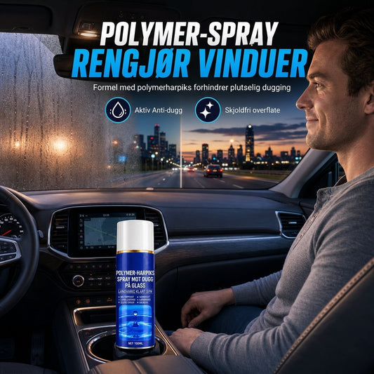 Langvarig bilrute-anti-tåkespray 100 ml med håndklesett for bilruter og bakspeil