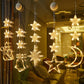 ⏳SISTE SALGSDAG🎄❄️ DIY LED-sugekopp-lamper med julesnøfnugg ✨ | Batteridrevne, varmt og flerfarget lys, sugekopp-lamper til vinduer, julepynt til hjemmet og festen