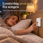 Trådløst lysbrygersett uten kabelføring, med selvklebende veggbryter og mottaker for 220V husholdningslamper