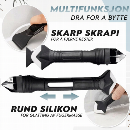 ⏰🔥BEGRENSET TID: 50 % RABATT!🛍️ 3-i-1 silikonfugesett — V-kant og 6 universelle tuter