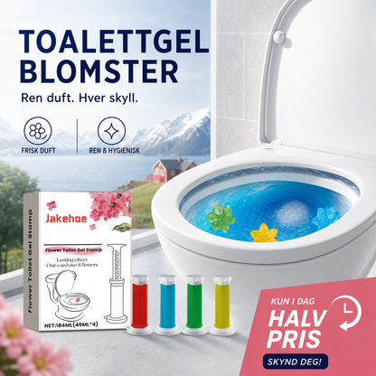 Toalettgel Deodorant Flower — Toalettrens til husholdningsbruk som fjerner kalk, lukt, frisker opp og fjerner ubehagelige lukter